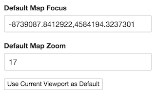 Screenschot of default map zoom and focus