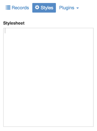 Screenshot of stylesheet